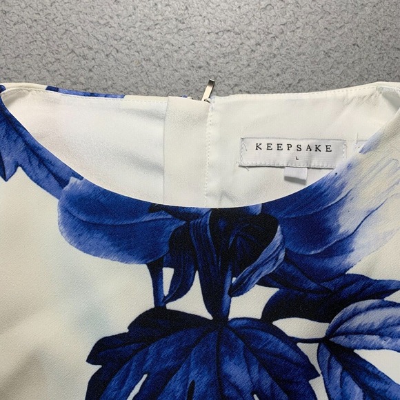 KEEPSAKE Midi Dress Womens Large Floral Blue White* - Picture 6 of 6